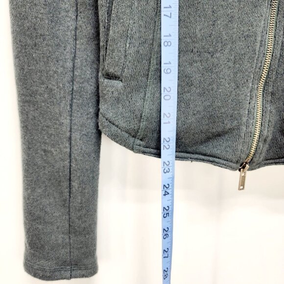 Anthropologie SATURDAY SUNDAY WOMEN'S FLEECE KNIT MOTORCYCLE JACKET green Size X - Picture 11 of 13